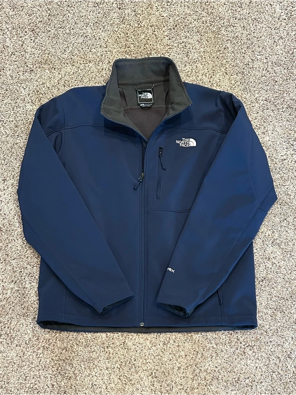 The North Face Navy Blue Apex Bionic Softshell Jacket Water Repellent Men’s L